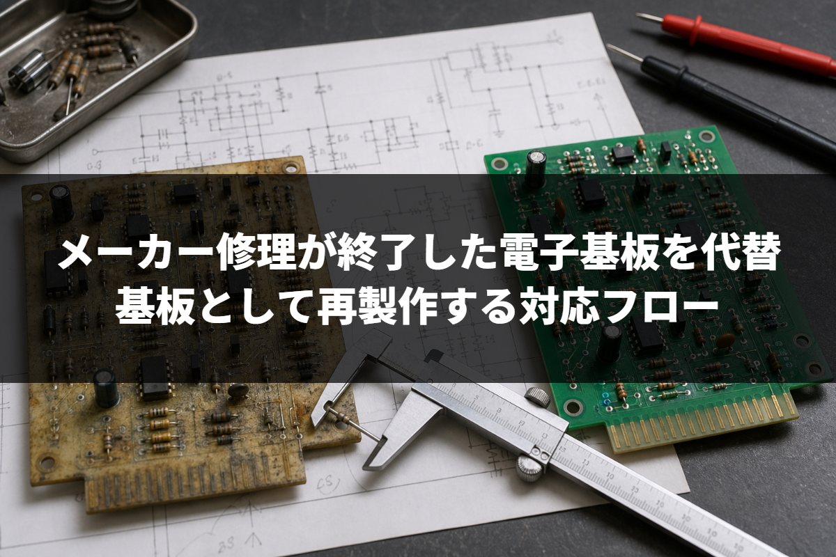 代替基板の製作｜メーカー修理終了の電子基板を再製作する対応フロー