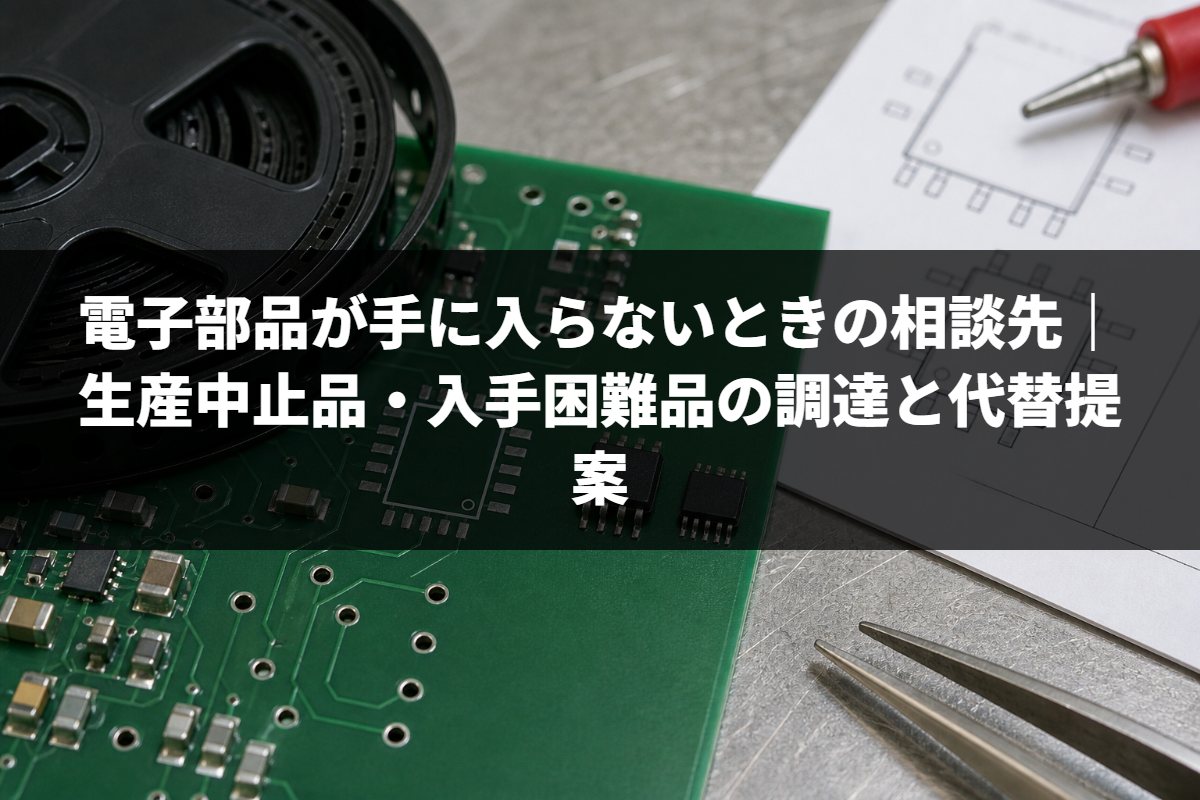 電子部品が手に入らないときの相談先｜生産中止品・入手困難品の調達と代替提案