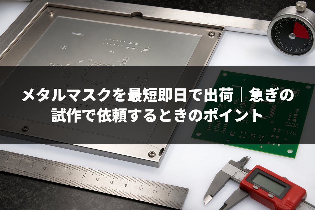 メタルマスクを最短即日で出荷｜急ぎの試作で依頼するときのポイント
