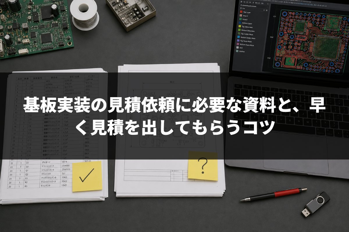 基板実装の見積依頼に必要な資料と、早く見積を出してもらうコツ
