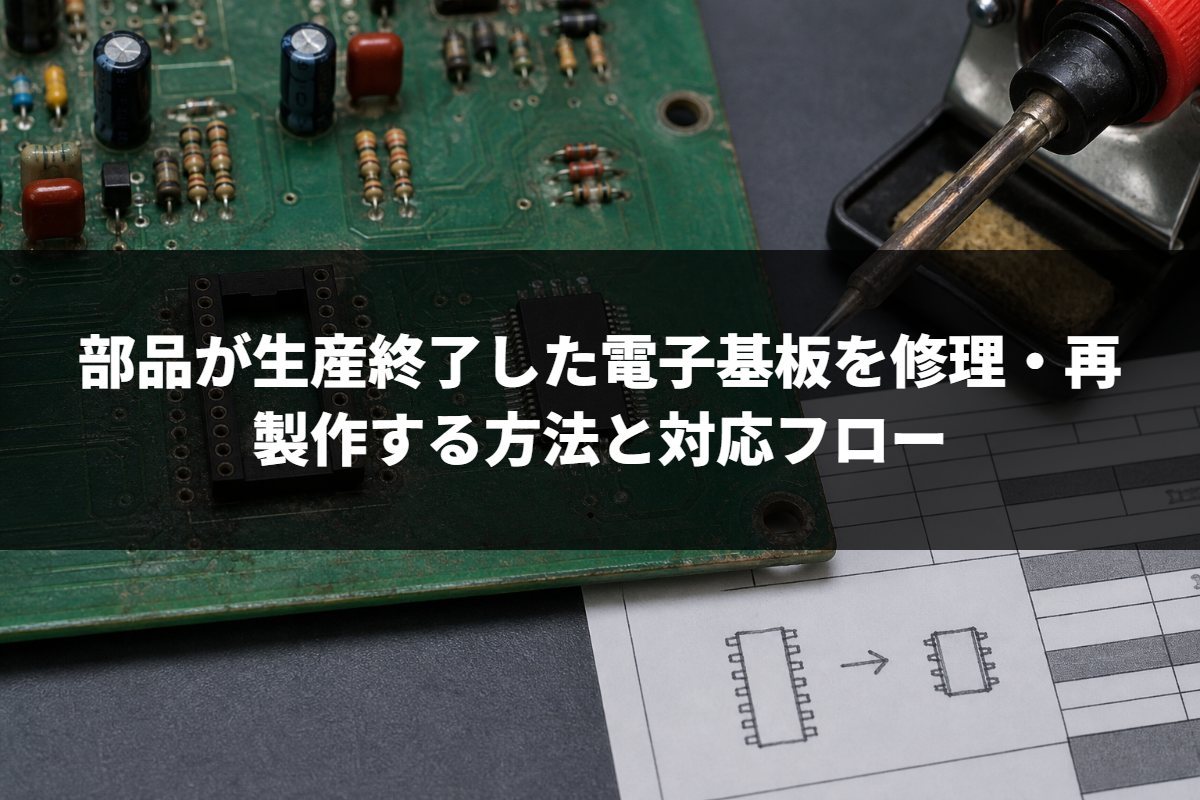 部品が生産終了した電子基板を修理・再製作する方法と対応フロー