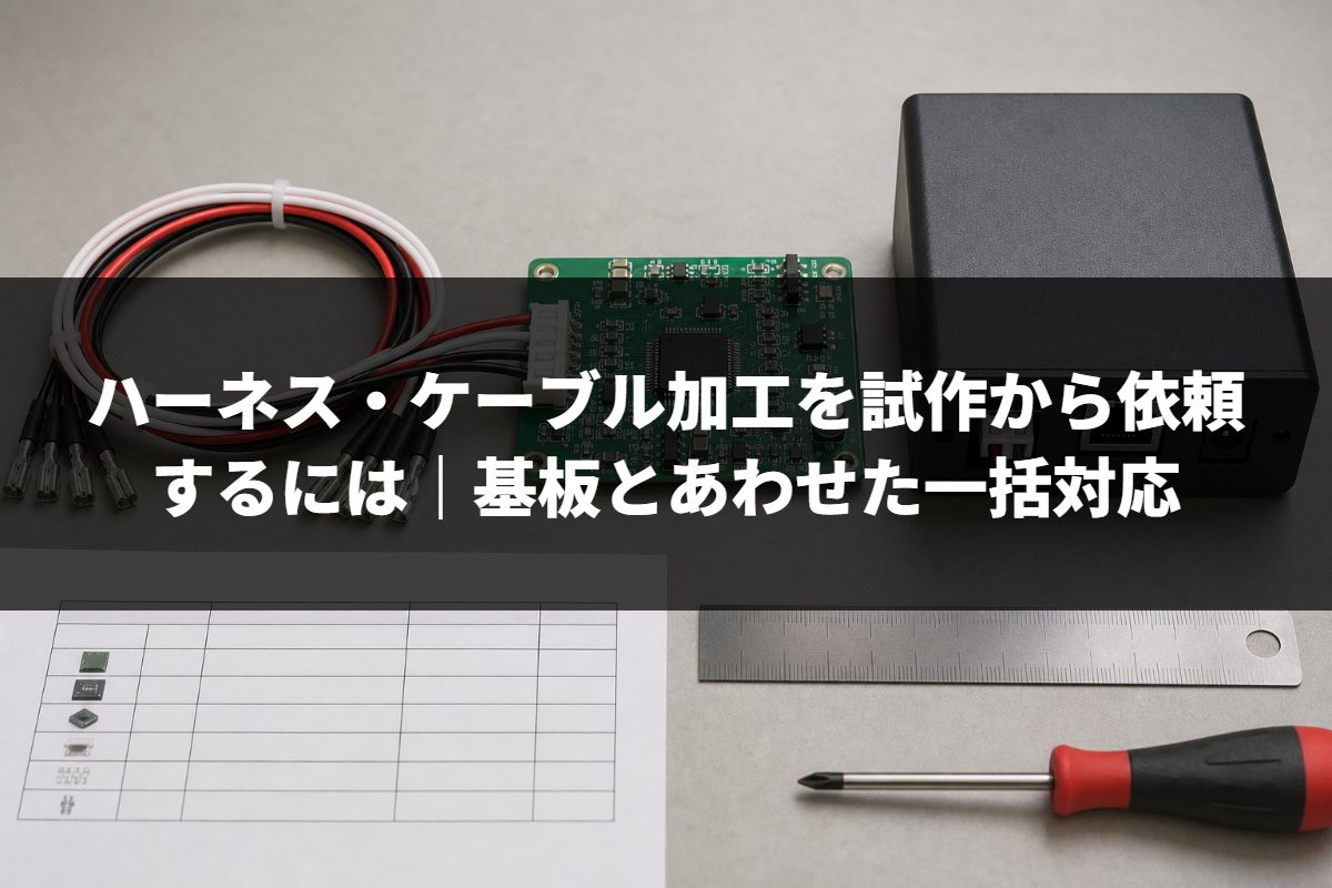 ハーネス・ケーブル加工を試作から依頼するには｜基板とあわせた一括対応
